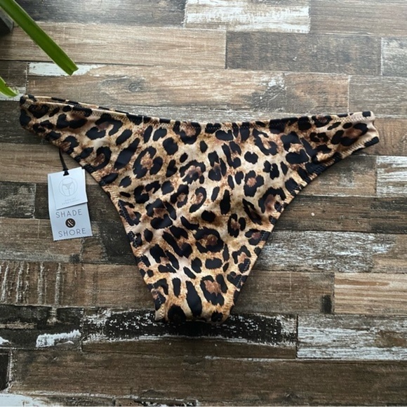 NWT High Leg Extra Cheeky Bikini Bottom - Shade & Shore - Small - Picture 6 of 11